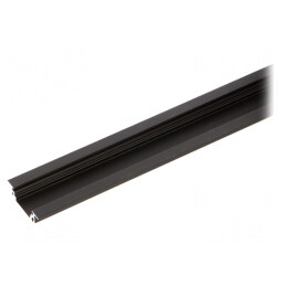 Profil Aluminiu Încastrat GROOVE10 1m Negru pentru Module LED | Electronic-mag.ro | Componente Electronice
