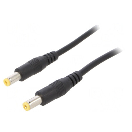 Cablu Alimentare DC 5.5/2.1 Negru 2x0.35mm² | Electronic-mag.ro | Componente Electronice