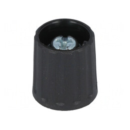 Buton Rotativ Poliamidă Negru 6mm 15mm