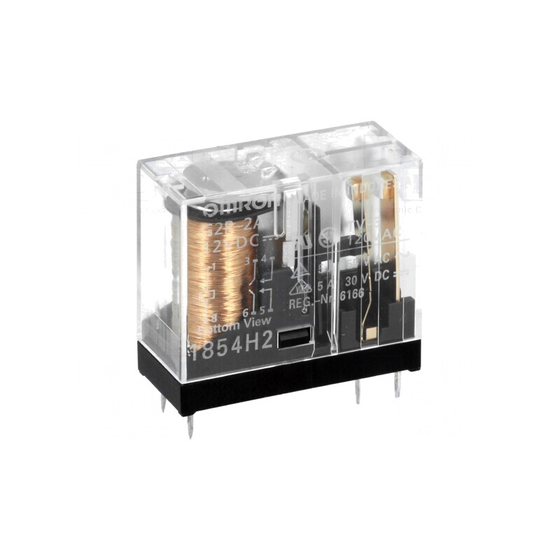 Releu Electromagnetic DPST-NO 12VDC 5A | Electronic-mag.ro | Componente Electronice