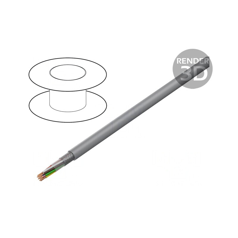 Cablu Ecranat PVC 10x0,34mm2 Cupru Cositorit | Electronic-mag.ro | Componente Electronice