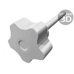 Buton de Reglare Negru 32mm M6 50mm | Electronic-mag.ro | Componente Electronice