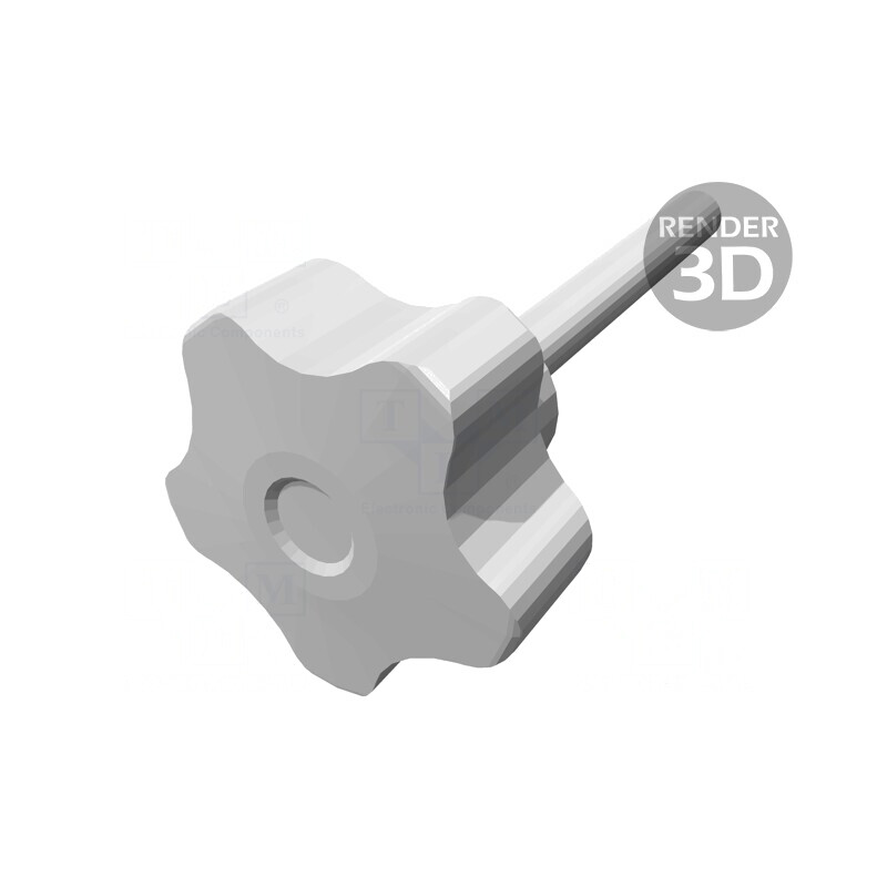 Buton de Reglare Negru 32mm M6 50mm | Electronic-mag.ro | Componente Electronice