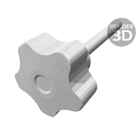 Buton de Reglare Negru 32mm M6 50mm | Electronic-mag.ro | Componente Electronice