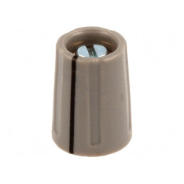 Buton rotativ gri cu indicator ABS 4mm 10.5x14mm | Electronic-mag.ro | Componente Electronice