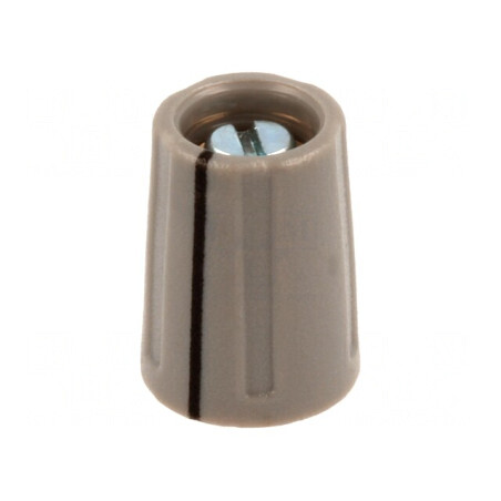 Buton rotativ gri cu indicator ABS 4mm 10.5x14mm | Electronic-mag.ro | Componente Electronice