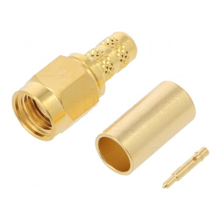 Mufă SMA Tată Crimpat 50Ω Aurit | Electronic-mag.ro | Componente Electronice