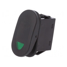 Rocker Switch ON-OFF 21A 14V DC Black LED | Electronic-mag.ro | Componente Electronice