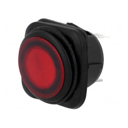 Comutator Rocker SPST ON-OFF LED Roșu IP65 10A/250VAC 25A/12VDC | Electronic-mag.ro | Componente Electronice