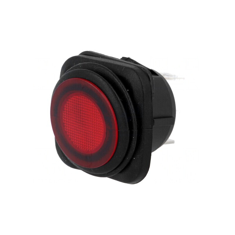 Comutator Rocker SPST ON-OFF LED Roșu IP65 10A/250VAC 25A/12VDC | Electronic-mag.ro | Componente Electronice