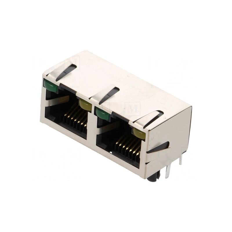 Soclu RJ45 Cat5e Ecranat Dublu cu LED 8P8C | Electronic-mag.ro | Componente Electronice Soclu RJ45 Cat5e Ecranat Dublu cu LED 8P8C | Electronic-mag.ro | Componente Electronice