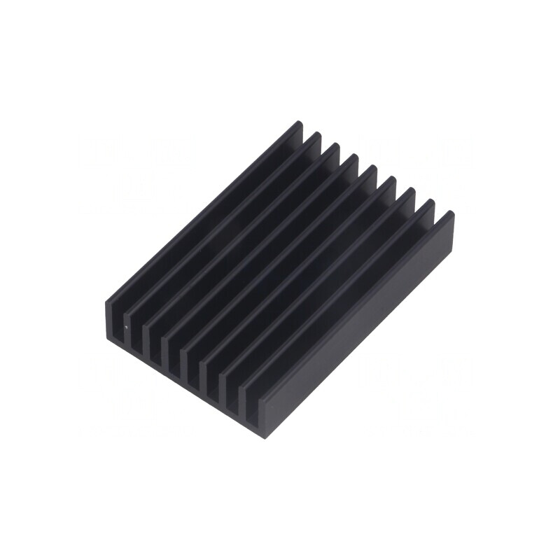 Radiator extrudat cu aripioare negru 50x33x10mm | Electronic-mag.ro | Componente Electronice