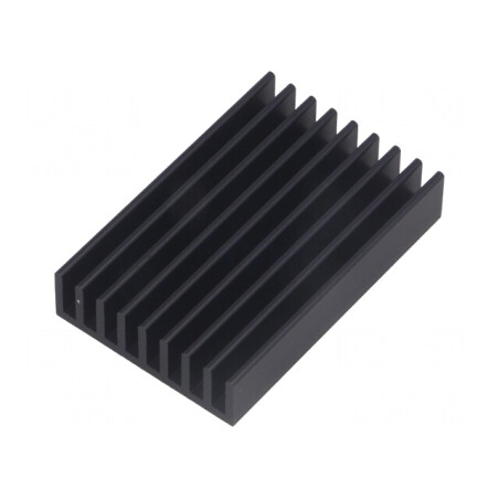 Radiator extrudat cu aripioare negru 50x33x10mm | Electronic-mag.ro | Componente Electronice