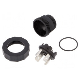Conector cu Valvă Soclu Format A 18mm 4P 16A | Electronic-mag.ro | Componente Electronice