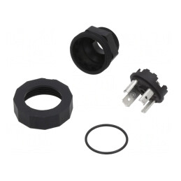 Conector cu Valvă Soclu A 18mm Tată 4 PIN 16A | Electronic-mag.ro | Componente Electronice
