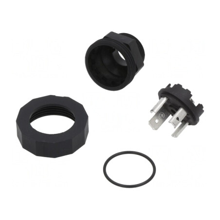 Conector cu Valvă Soclu A 18mm Tată 4 PIN 16A | Electronic-mag.ro | Componente Electronice
