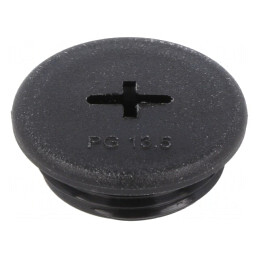 Capac protecție negru PG13,5 filet PG 6mm poliamidă | Electronic-mag.ro | Componente Electronice