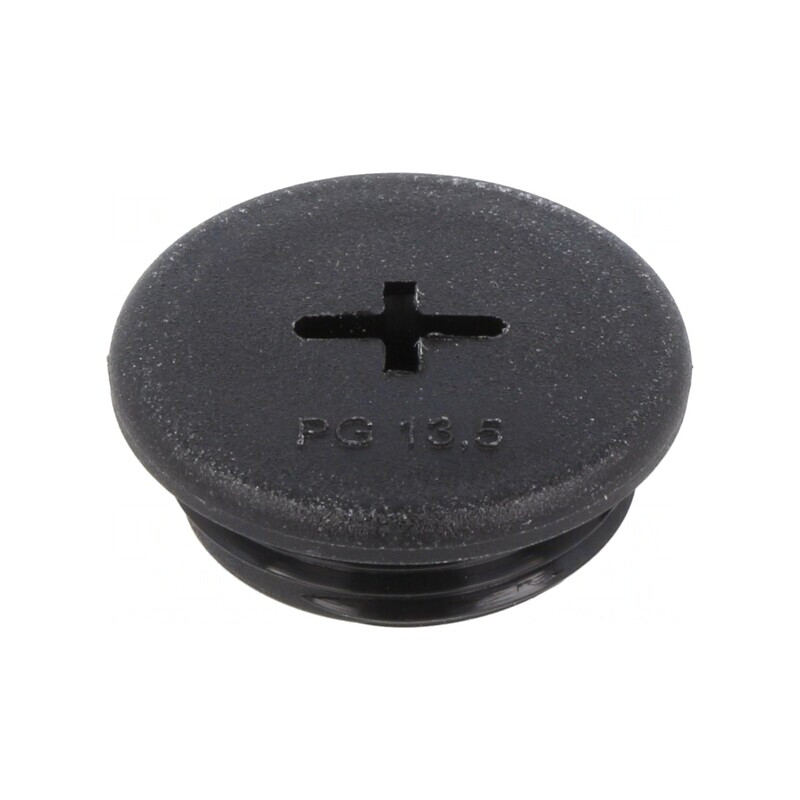 Capac protecție negru PG13,5 filet PG 6mm poliamidă | Electronic-mag.ro | Componente Electronice