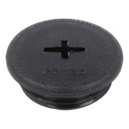 Capac protecție negru PG13,5 filet PG 6mm poliamidă | Electronic-mag.ro | Componente Electronice