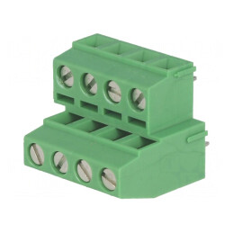 Regletă de conexiuni PCB 90° 8 piste 400V 5,08mm | Electronic-mag.ro | Componente Electronice