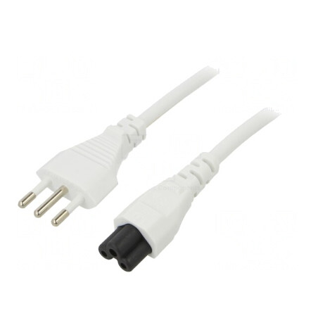 Cablu Alimentare 1m 10A IEC C5 PVC 3x0,75mm2 | Electronic-mag.ro | Componente Electronice
