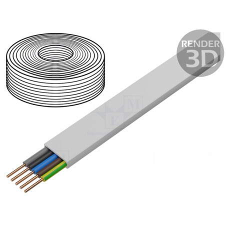 Cablu Electric YDY 5G2,5mm² Alb 100m | Electronic-mag.ro | Componente Electronice