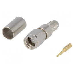 Mufă SMA Tată Drept 50Ω Crimpat PTFE Aurit H155 | Electronic-mag.ro | Componente Electronice
