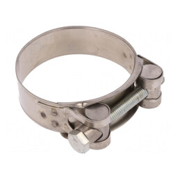 Colier de Prindere cu Șurub 24mm, Crimpare 65-70mm, Oțel Cromat | Electronic-mag.ro | Componente Electronice