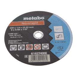 Disc de Tăiere 230mm 22,23mm 1,9mm | Electronic-mag.ro | Componente Electronice