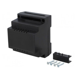 Cutie de Conexiuni DIN 90x65x70mm ABS Negru | Electronic-mag.ro | Componente Electronice