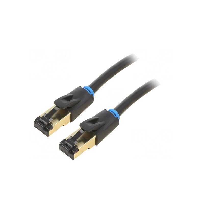 Patch cord S/FTP Cat 8 OFC PVC Negru 1m Aurit | Electronic-mag.ro | Componente Electronice Patch cord S/FTP Cat 8 OFC PVC Negru 1m Aurit | Electronic-mag.ro | Componente Electronice