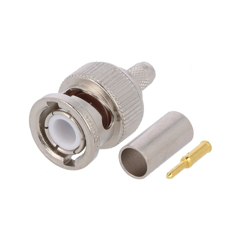 Mufă BNC Tată Drept 50Ω Crimpat pe Cabluri KX15 RG58C/U | Electronic-mag.ro | Componente Electronice