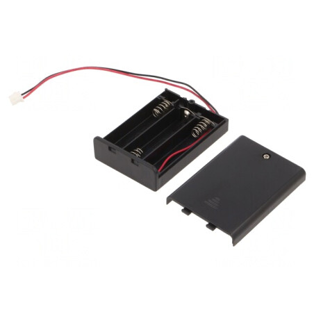 Suport Baterii AA cu 3 Sloturi și Cabluri 150mm | Electronic-mag.ro | Componente Electronice