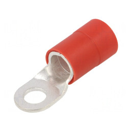 Inelar M12 13mm Crimpat pe Cablu Izolat Roșu | Electronic-mag.ro | Componente Electronice