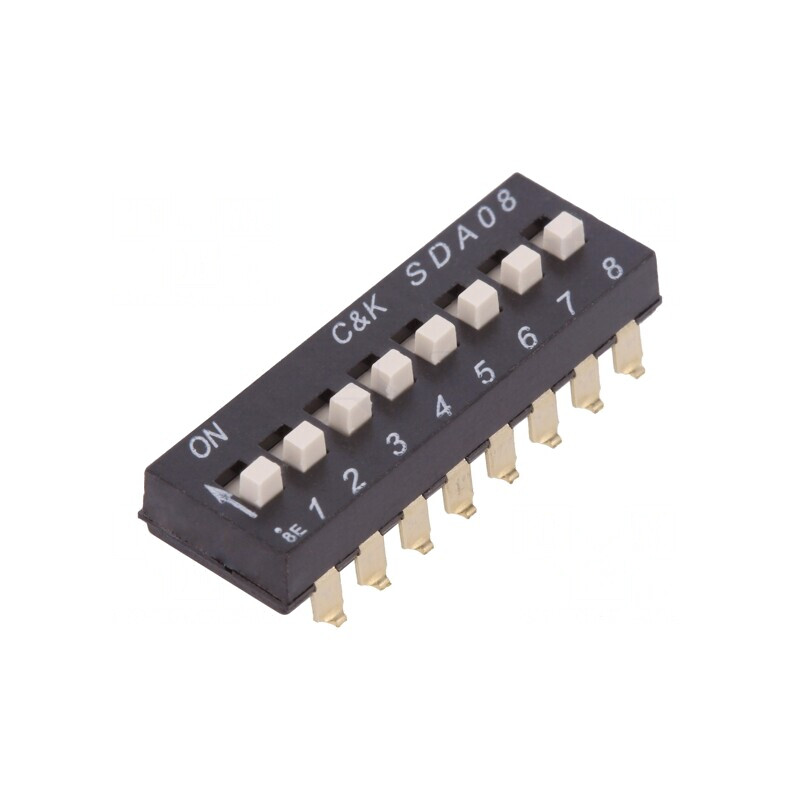 Comutator DIP-SWITCH 8 Secțiuni OFF-ON 24VDC | Electronic-mag.ro | Componente Electronice