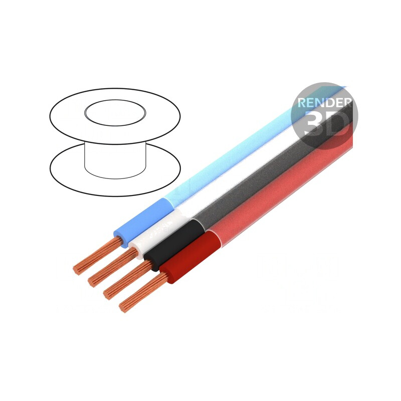 Cablu Difuzor 4x1mm2 Litat OFC PVC | Electronic-mag.ro | Componente Electronice