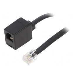 Cablu Telefon RJ12 6m Negru | Electronic-mag.ro | Componente Electronice