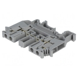Conector Șine Gri 6,2mm 4 Borne 0,2-4mm² | Electronic-mag.ro | Componente Electronice