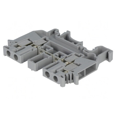 Conector Șine Gri 6,2mm 4 Borne 0,2-4mm² | Electronic-mag.ro | Componente Electronice