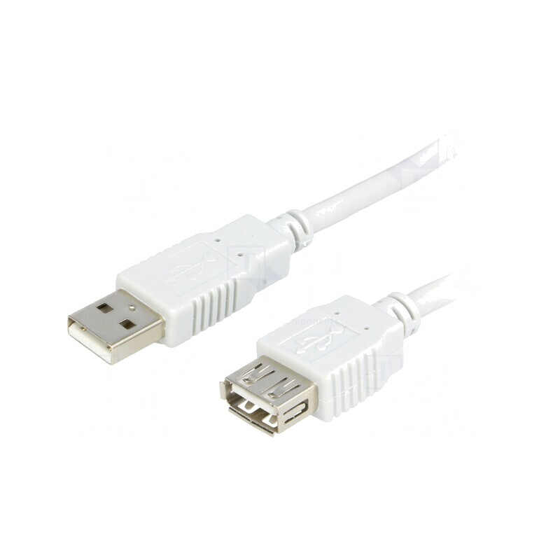 Cablu USB 2.0 A-A 3m Gri Deschis | Electronic-mag.ro | Componente Electronice