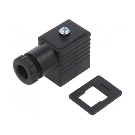 Fișă de Contact Bobină Neagră 0-230V IP65 | Electronic-mag.ro | Componente Electronice