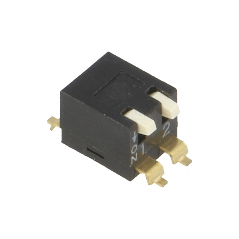 Comutator DIP-SWITCH 2 Secțiuni ON-OFF 24VDC | Electronic-mag.ro | Componente Electronice