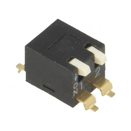Comutator DIP-SWITCH 2 Secțiuni ON-OFF 24VDC | Electronic-mag.ro | Componente Electronice