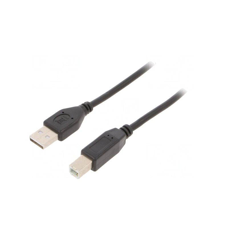 Cablu USB 2.0 A-B 1,5m Negru | Electronic-mag.ro | Componente Electronice