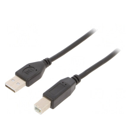 Cablu USB 2.0 A-B 1,5m Negru | Electronic-mag.ro | Componente Electronice