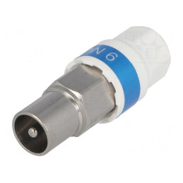 Mufă; coaxial 9,5mm (IEC 169-2); pe cablu