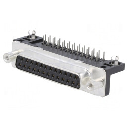 Conector D-Sub 25-Pin Soclu Mamă Montare Panou 90° | Electronic-mag.ro | Componente Electronice