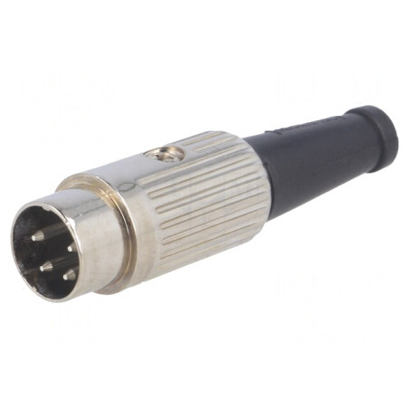 Mufă DIN tată 4 pini pe cablu 34V | Electronic-mag.ro | Componente Electronice