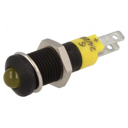 Lampă LED galbenă 24-28V DC Ø8.2mm IP40 | Electronic-mag.ro | Componente Electronice