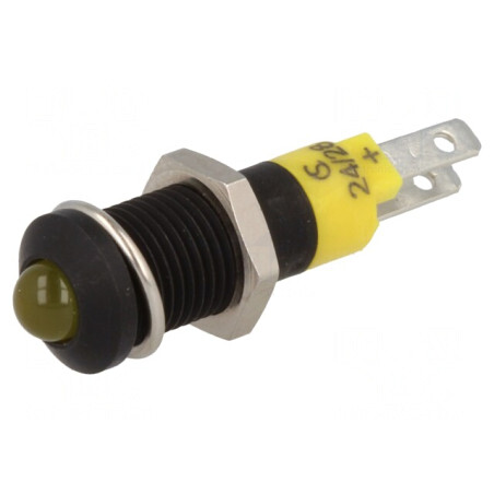 Lampă LED galbenă 24-28V DC Ø8.2mm IP40 | Electronic-mag.ro | Componente Electronice